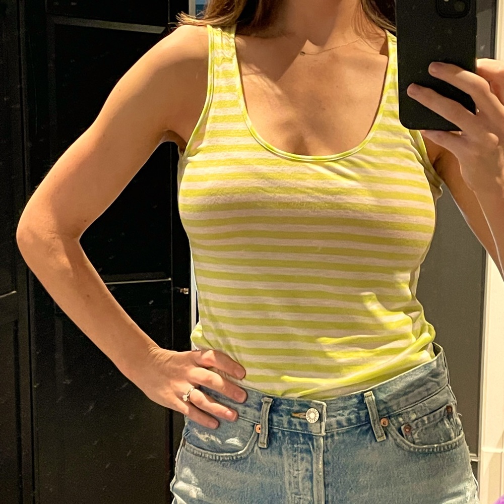 J Brand Lemon lime tank top